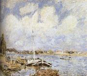 Alfred Sisley The boat on the sea painting